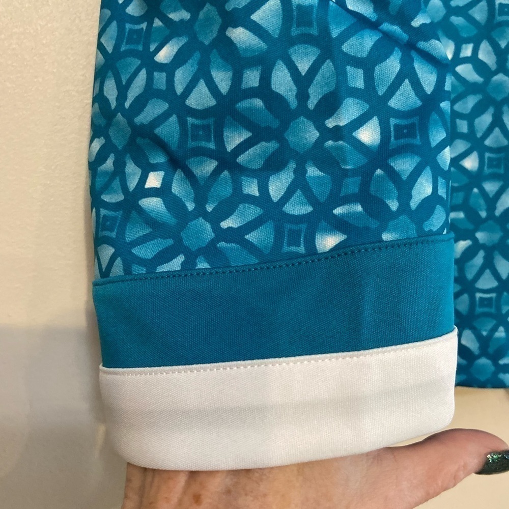 Athletic Stretchy Pull-On Skort~Blue & White~Back Pocket~Size XL - Picture 5 of 11